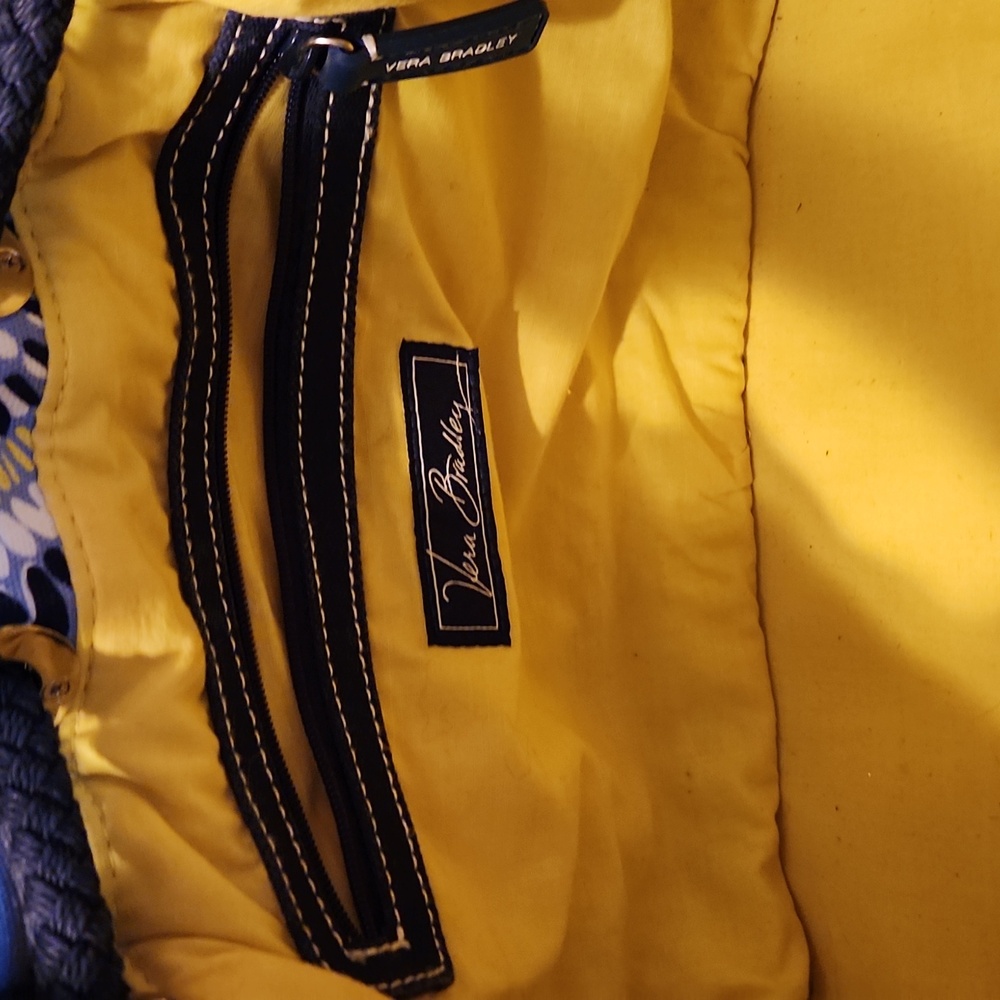 Vera Bradley Blue & White Shoulder Purse - Picture 5 of 10